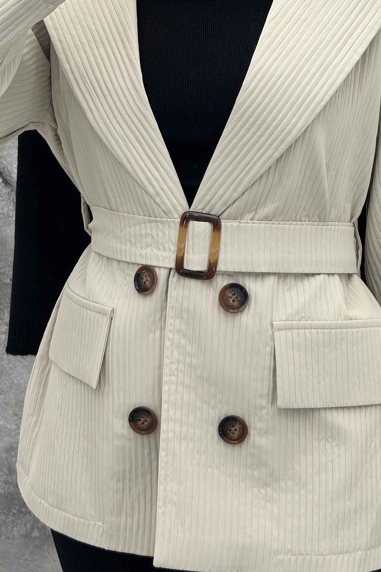 کت ملبورن پیلیسه آستردار چهار دکمه