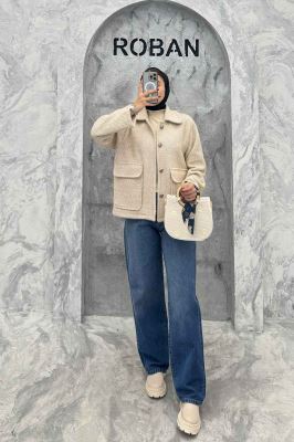 کت دو جیب پاکتی لمزور آستردار HONEY