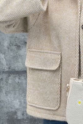 کت دو جیب پاکتی لمزور آستردار HONEY