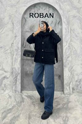 کت دو جیب پاکتی لمزور آستردار HONEY