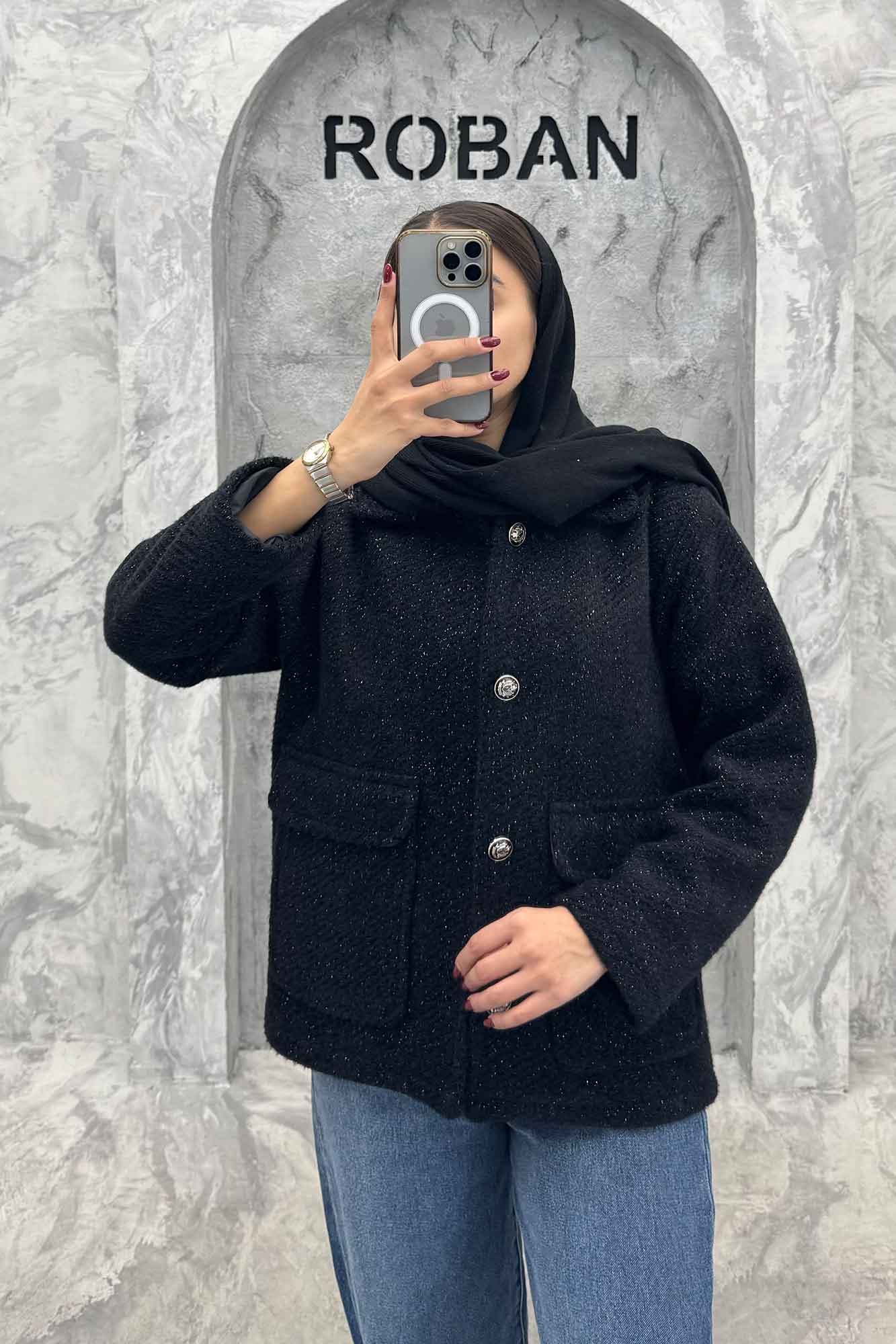 کت دو جیب پاکتی لمزور آستردار HONEY