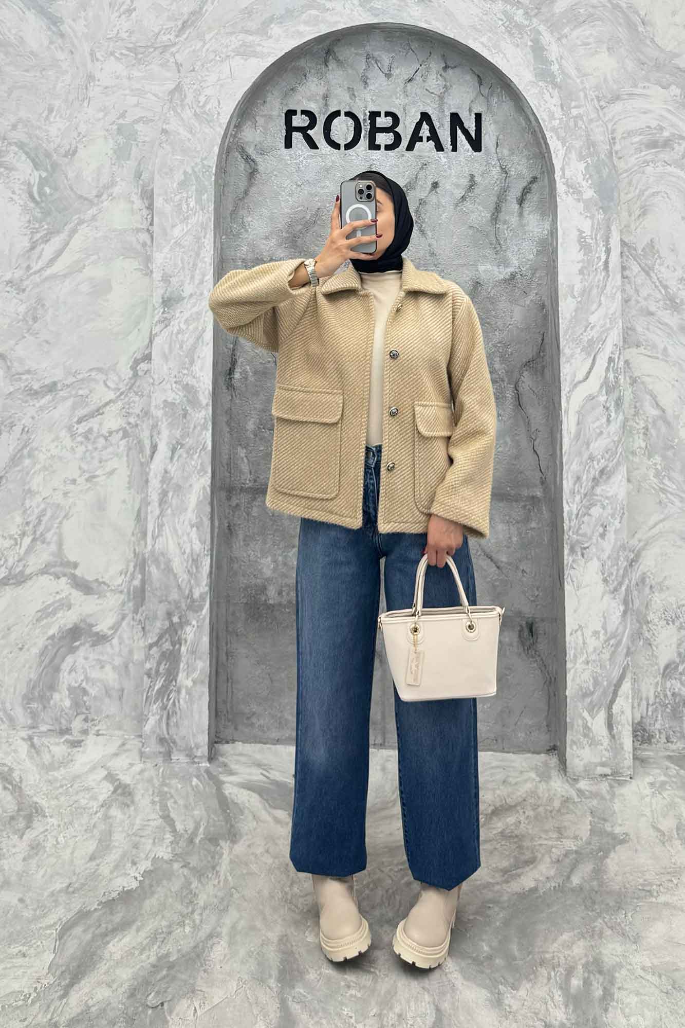 کت دو جیب پاکتی لمزور آستردار HONEY