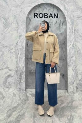 کت دو جیب پاکتی لمزور آستردار HONEY