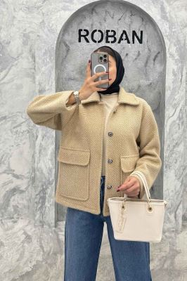 کت دو جیب پاکتی لمزور آستردار HONEY