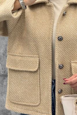 کت دو جیب پاکتی لمزور آستردار HONEY