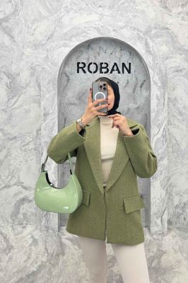 پالتو یقه انگلیسی توییت پشمی آستردار