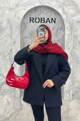 پالتو یقه انگلیسی توییت پشمی آستردار
