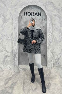 پالتو یقه انگلیسی توییت پشمی آستردار