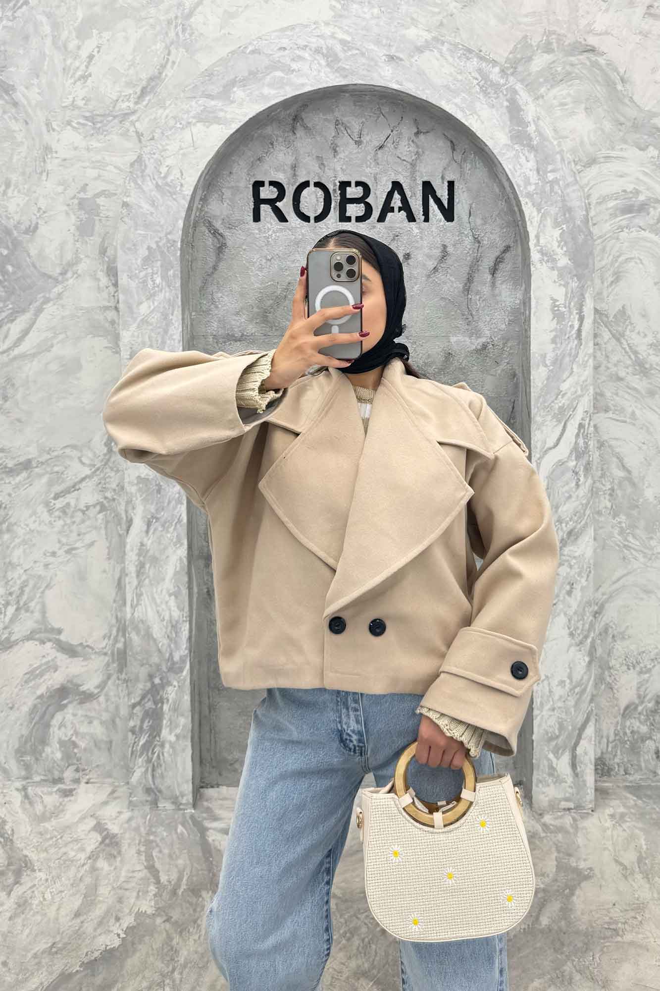 کت فوتر آستردار یقه انگلیسی پهن