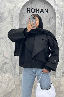 کت فوتر آستردار یقه انگلیسی پهن