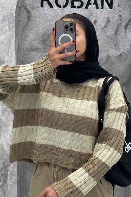 بلوز کوتاه بافت پایین زاپدار