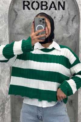 بلوز کوتاه بافت پایین زاپدار