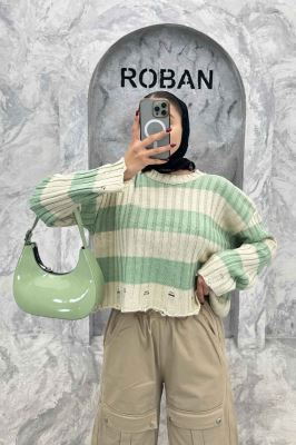 بلوز کوتاه بافت پایین زاپدار