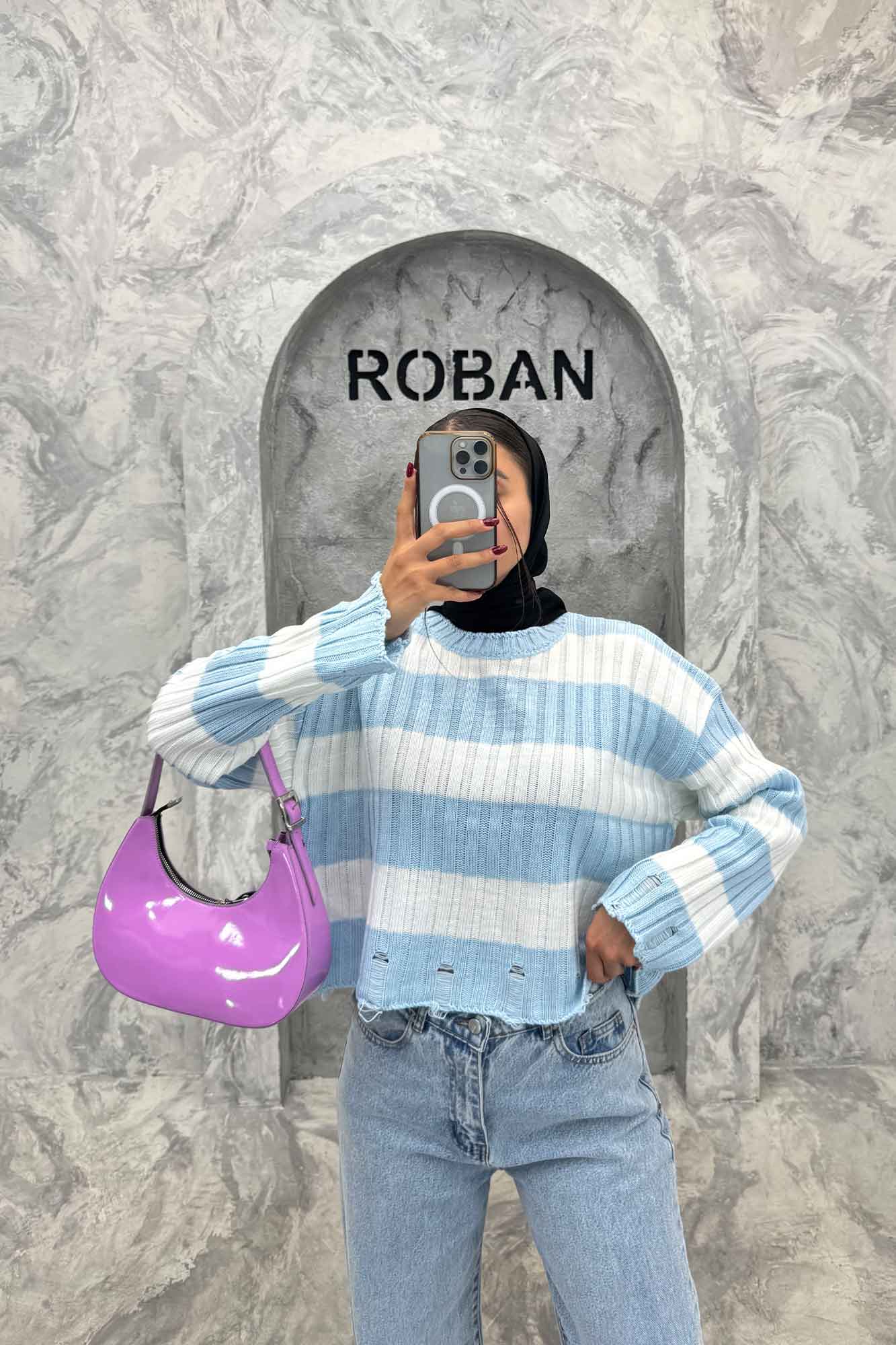 بلوز کوتاه بافت پایین زاپدار