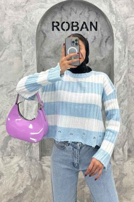 بلوز کوتاه بافت پایین زاپدار