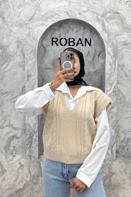 ژیله بافت یقه هفت طرح دار