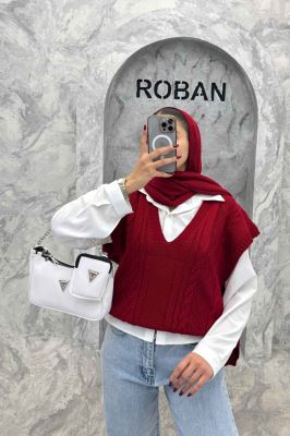 ژیله بافت یقه هفت طرح دار