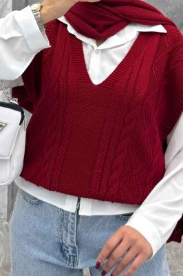 ژیله بافت یقه هفت طرح دار