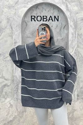 بلوز تک راه راه یقه گرد