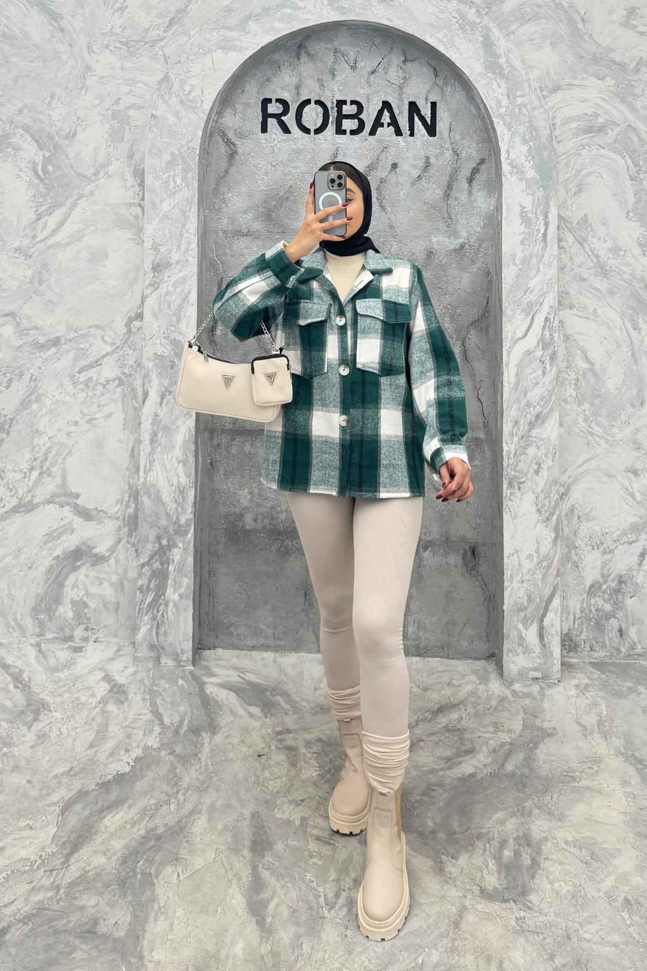 شکت دو جیب پشمی چهارخانه LORIS