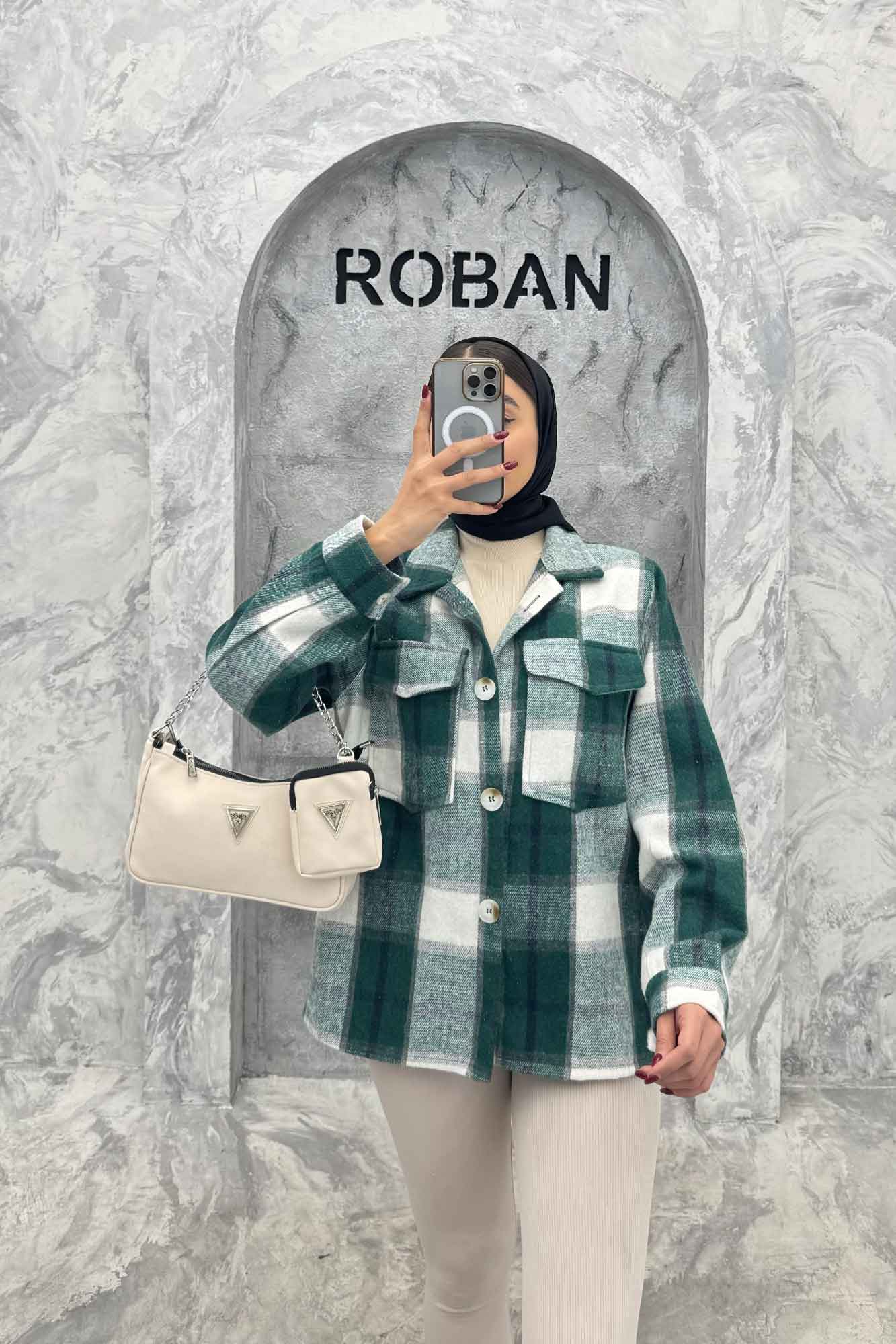 شکت دو جیب پشمی چهارخانه LORIS