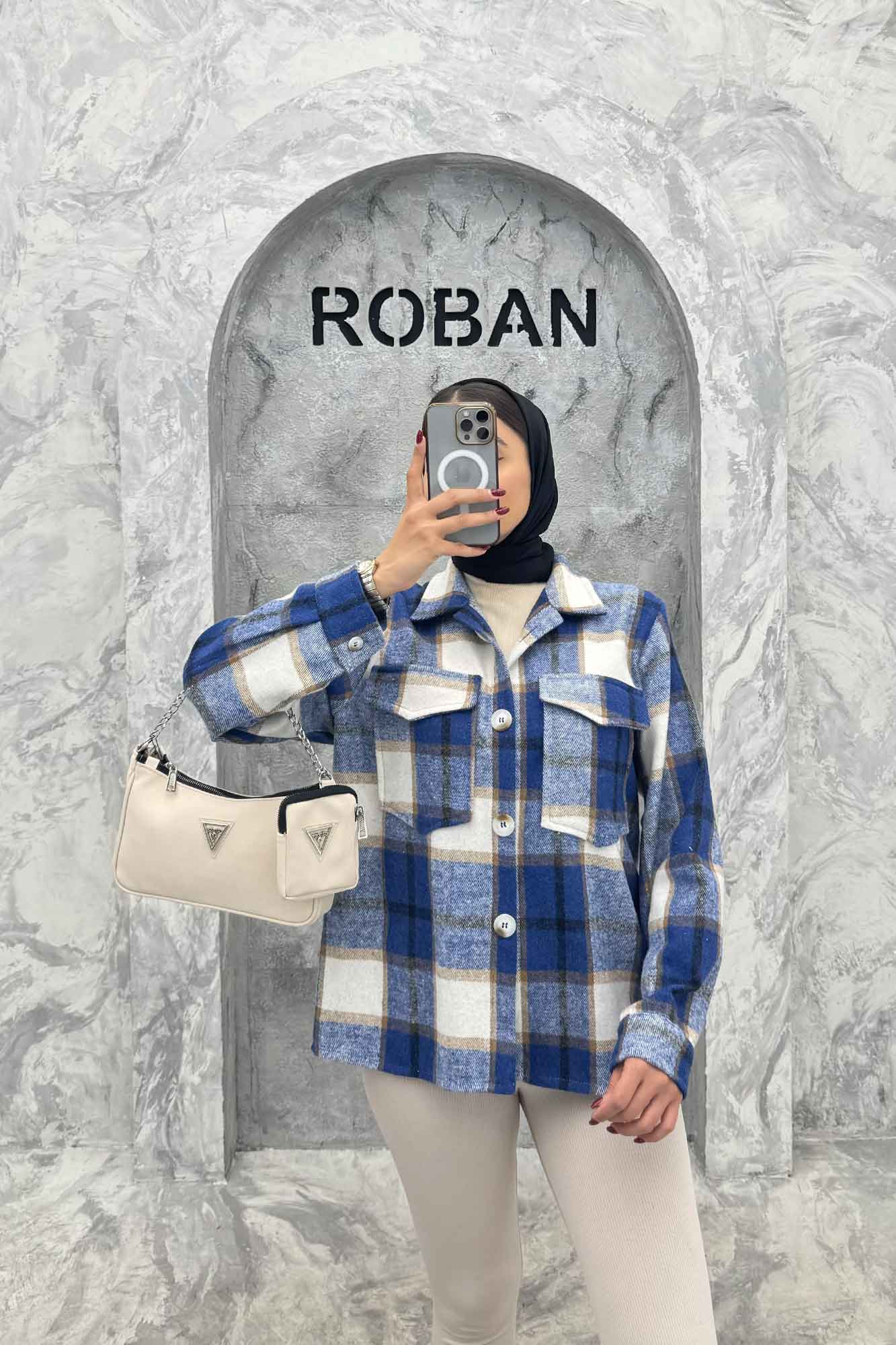 شکت دو جیب پشمی چهارخانه LORIS