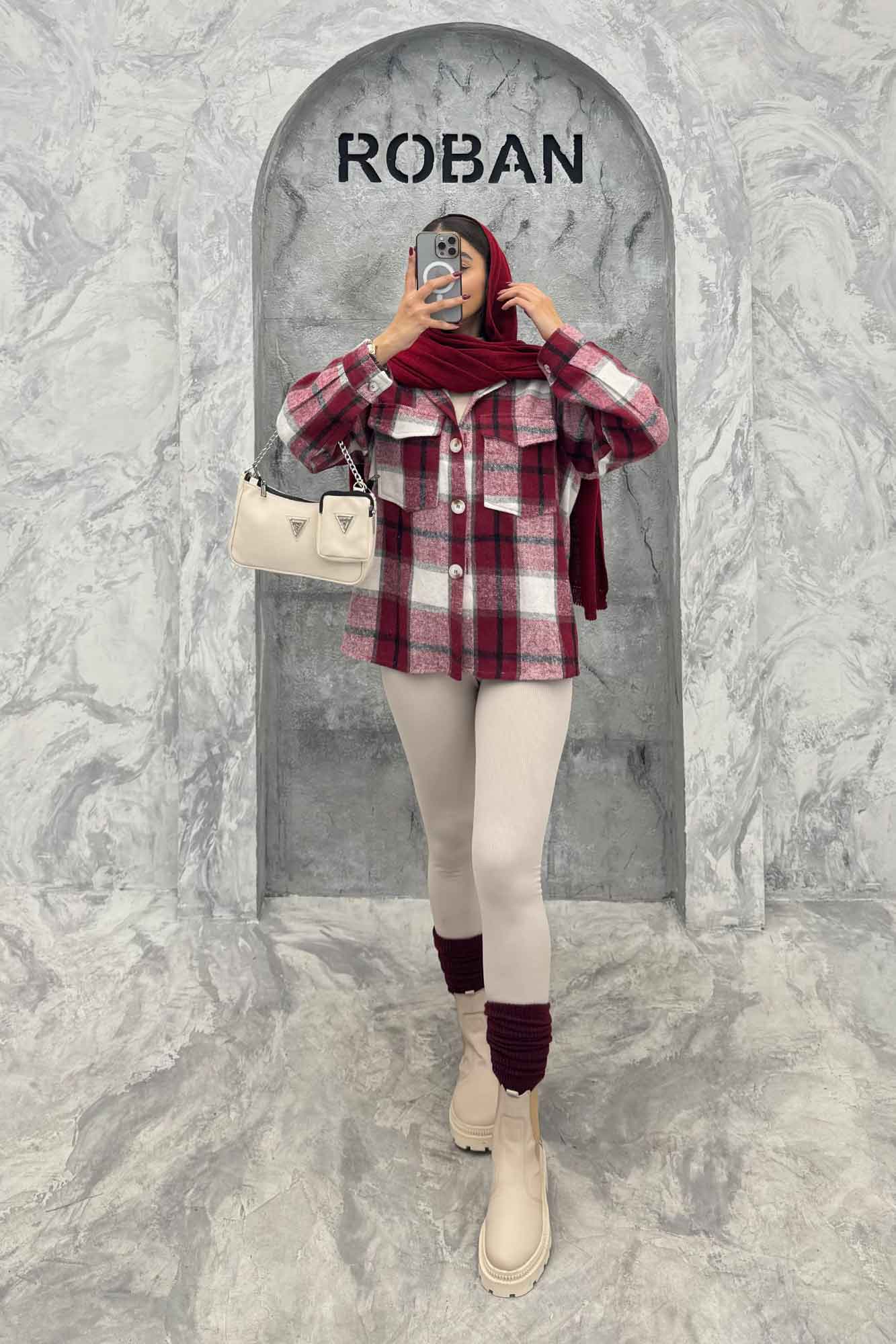 شکت دو جیب پشمی چهارخانه LORIS