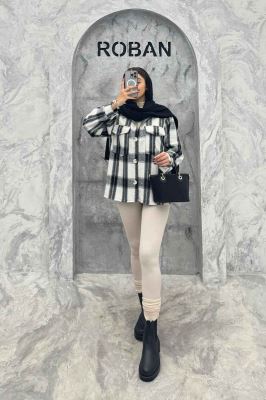 شکت دو جیب پشمی چهارخانه LORIS