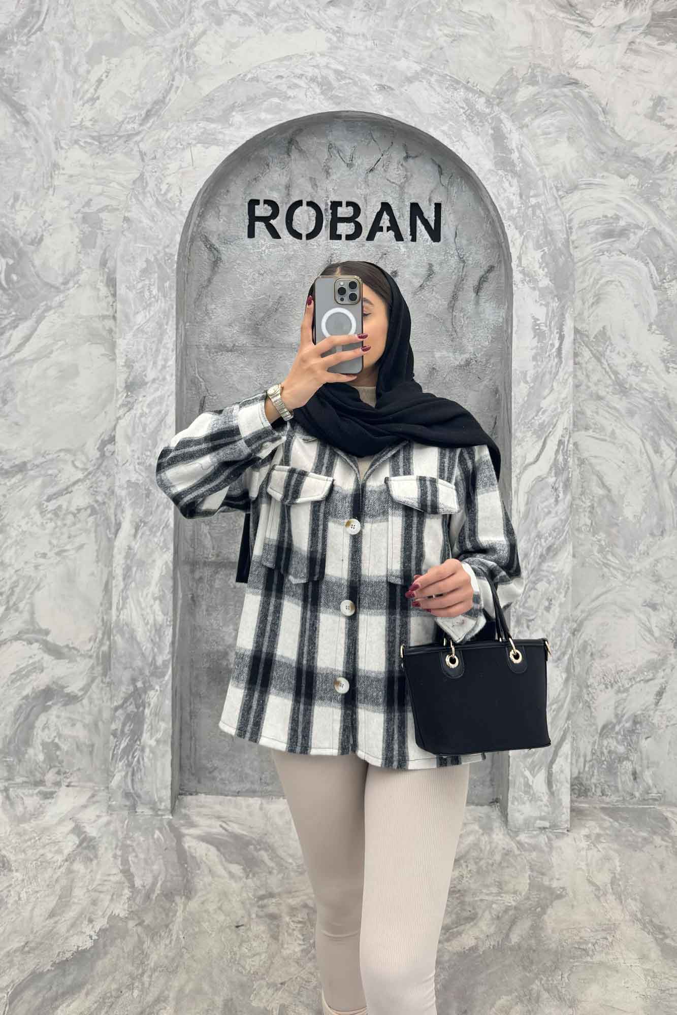 شکت دو جیب پشمی چهارخانه LORIS