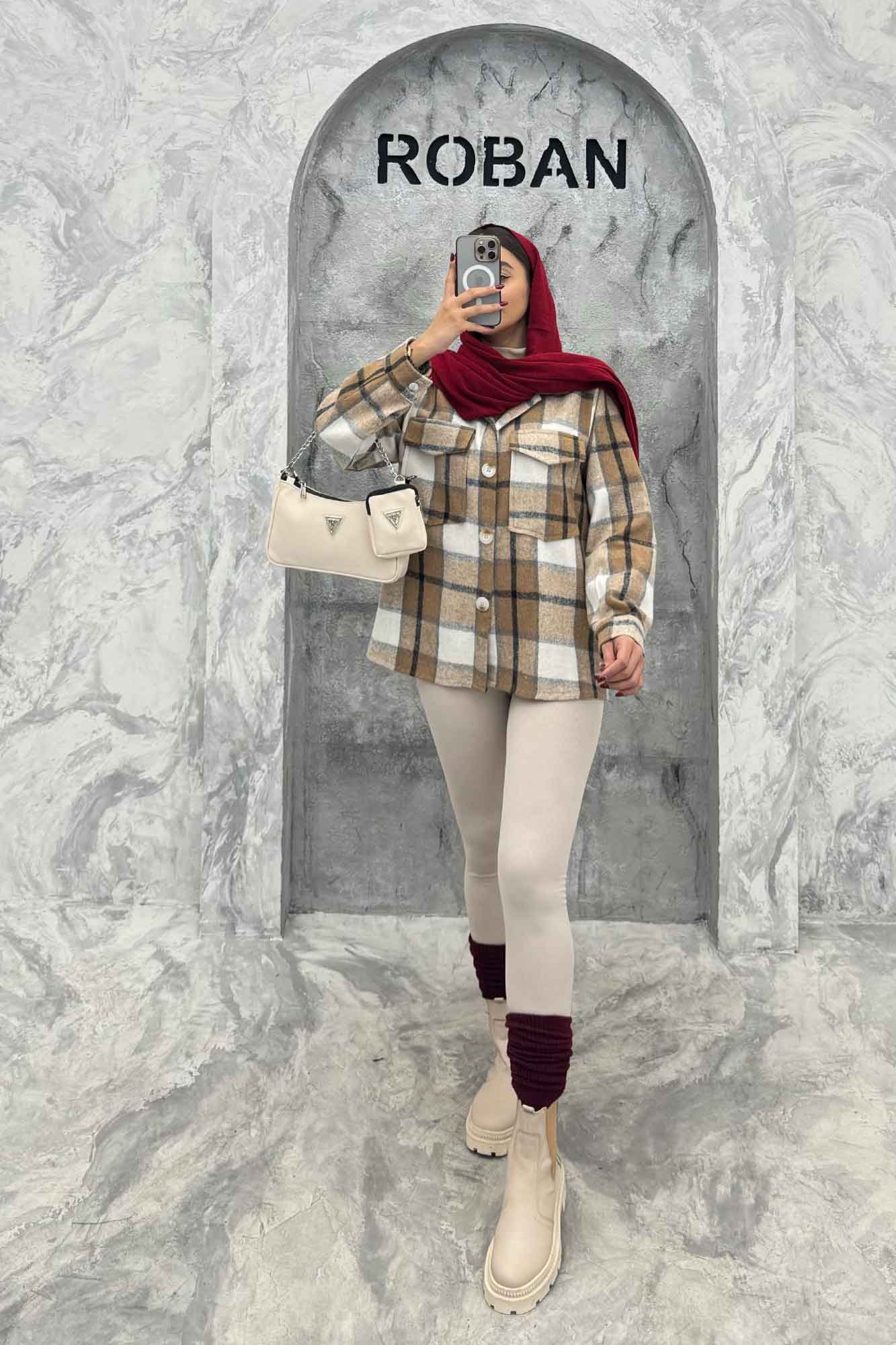 شکت دو جیب پشمی چهارخانه LORIS