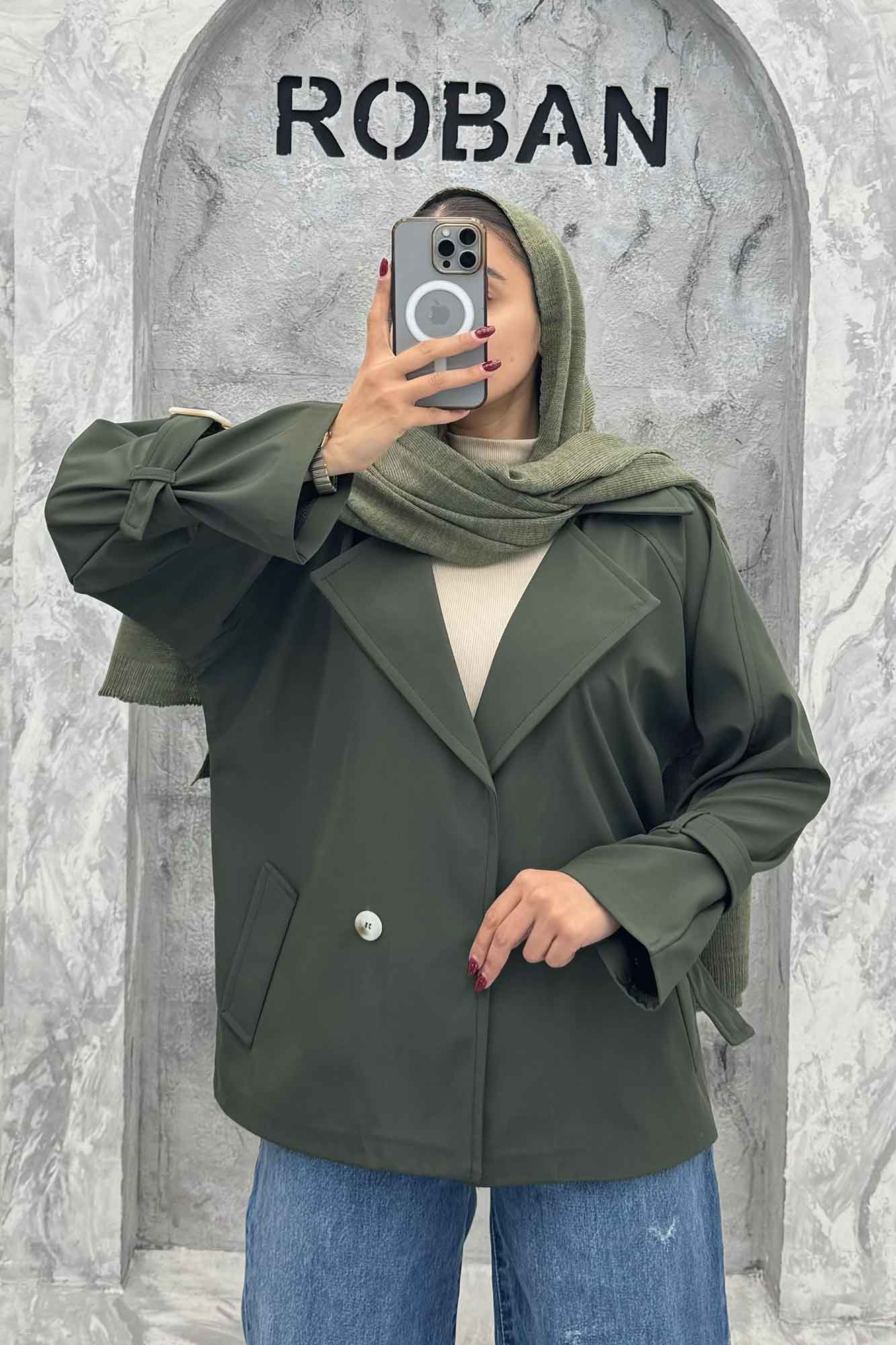 بارانی کوتاه پرادا دو دکمه SILA