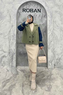 کت ترکیبی ملبورن و آستین جین