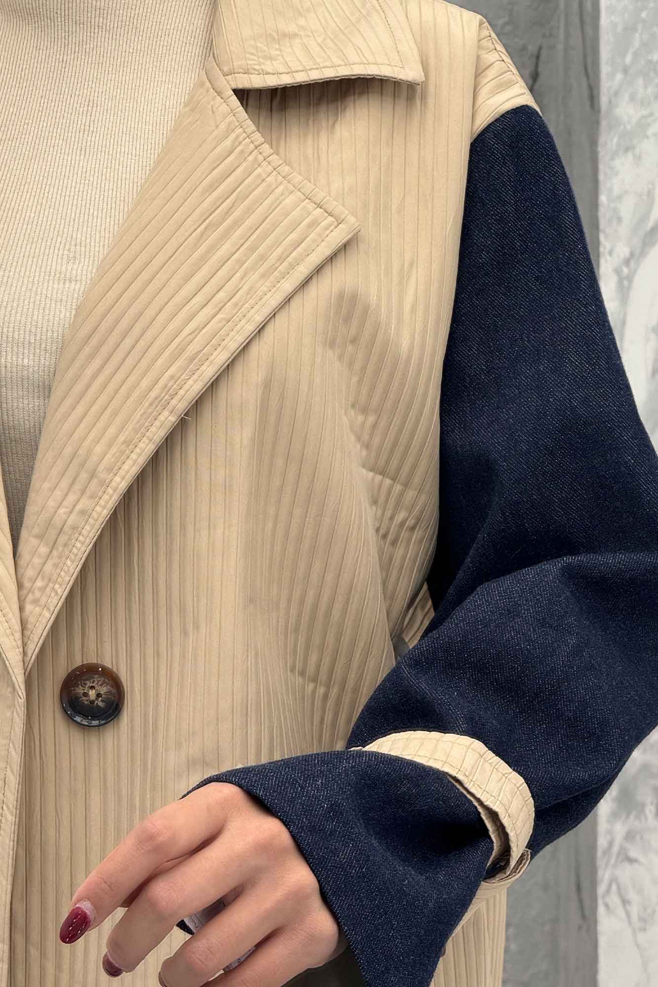 کت ترکیبی ملبورن و آستین جین