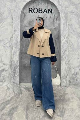 کت ترکیبی ملبورن و آستین جین