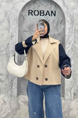 کت ترکیبی ملبورن و آستین جین