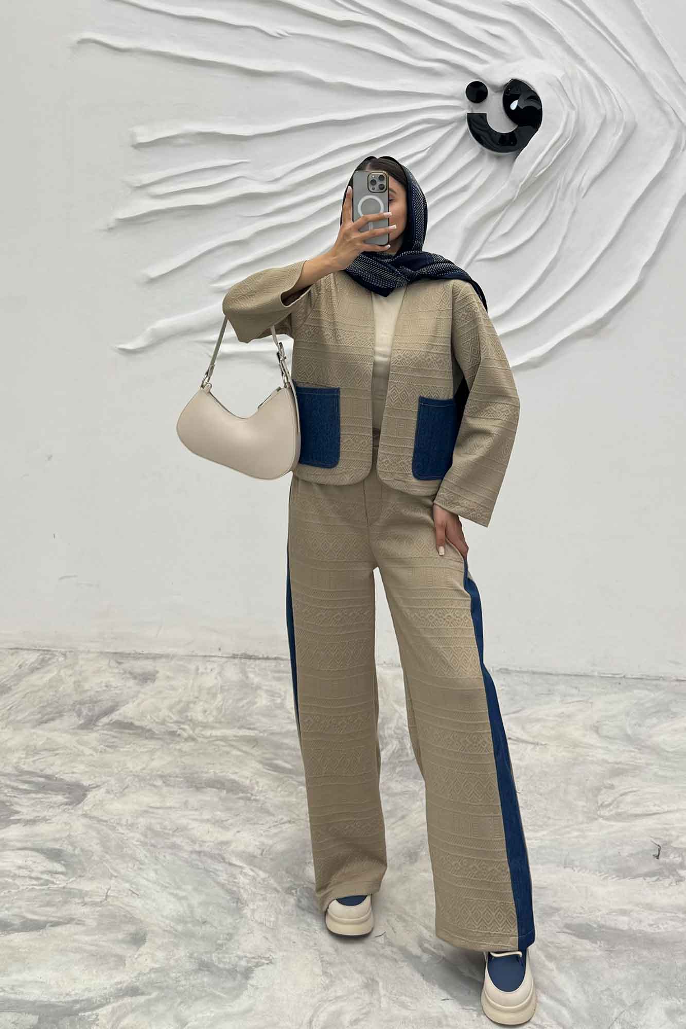 ست کت و شلوار مراکشی ترکیبی با جین