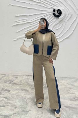 ست کت و شلوار مراکشی ترکیبی با جین