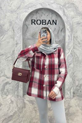 شکت پشمی چهارخانه تک جیب