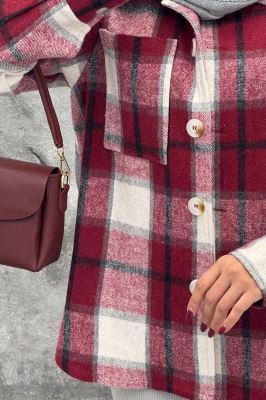 شکت پشمی چهارخانه تک جیب