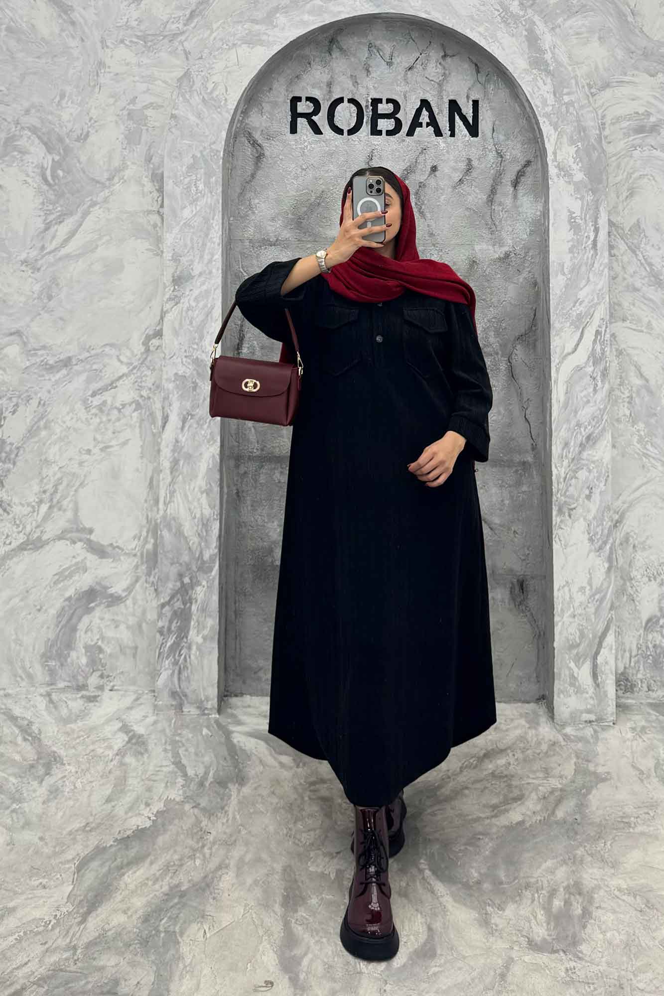 کفتان پاییزه مراکشی طرحدار دو جیب