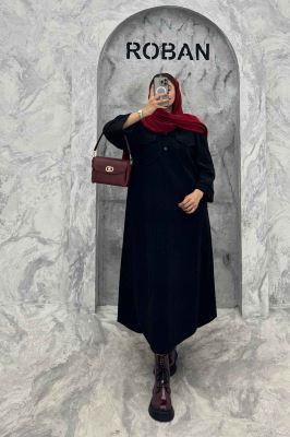 کفتان پاییزه مراکشی طرحدار دو جیب