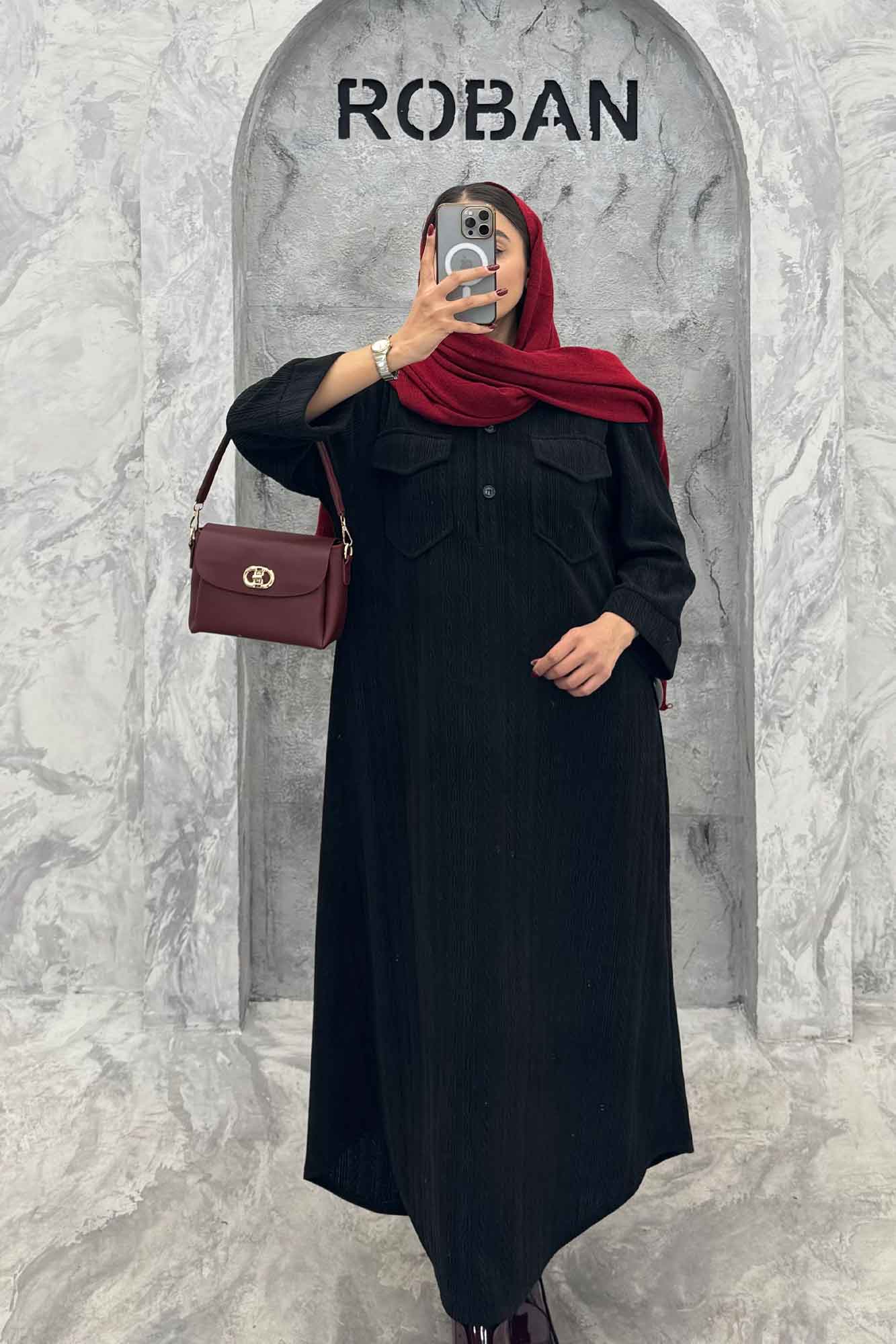 کفتان پاییزه مراکشی طرحدار دو جیب