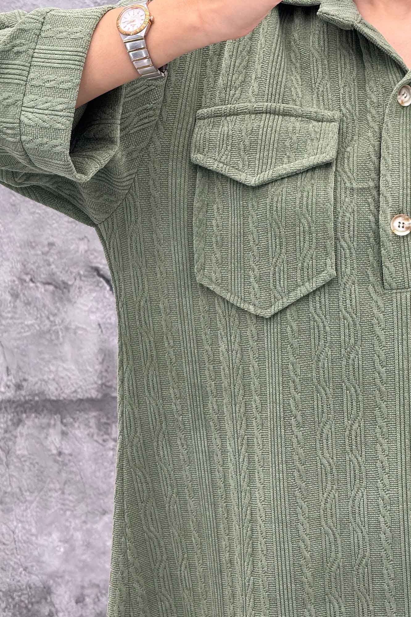 کفتان پاییزه مراکشی طرحدار دو جیب