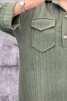 کفتان پاییزه مراکشی طرحدار دو جیب