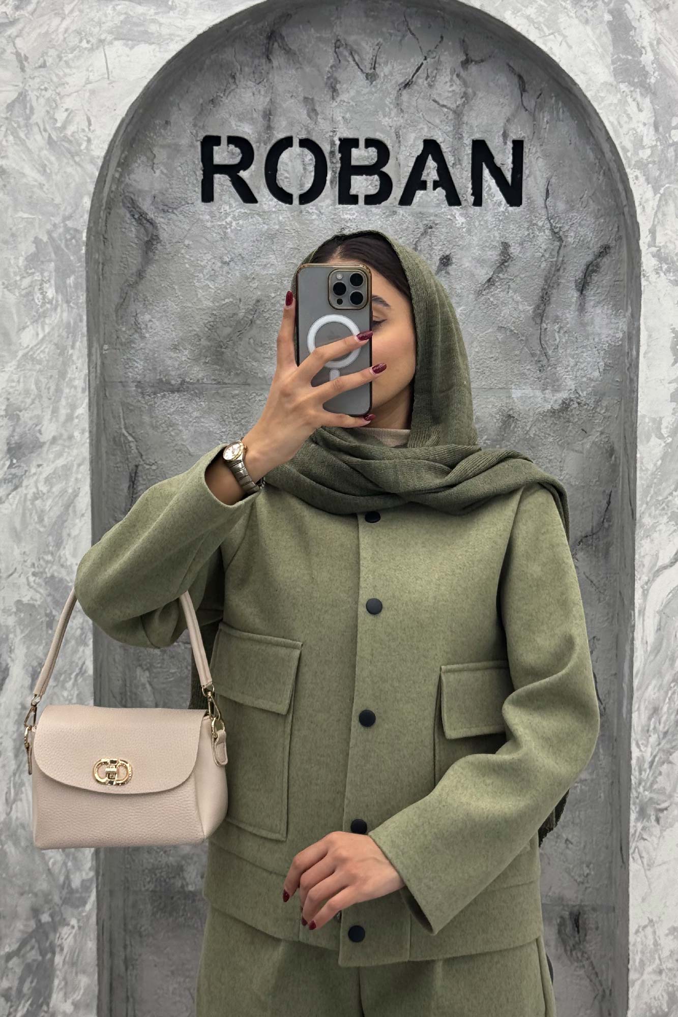 ست پالتو و شلوار فوتر جلو دکمه JESI