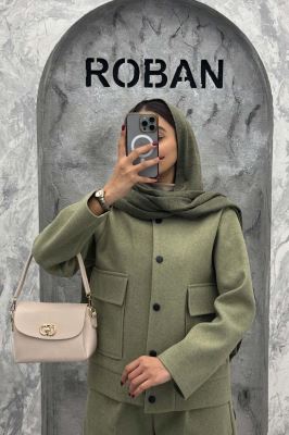 ست پالتو و شلوار فوتر جلو دکمه JESI