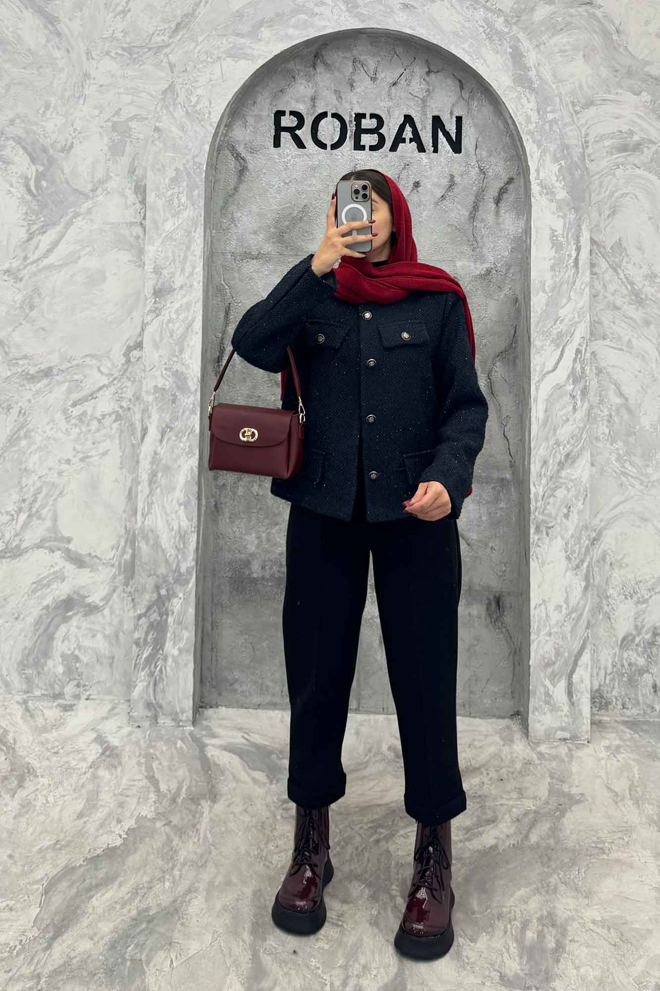 کت چهار جیب نما توییت پشمی آستردار