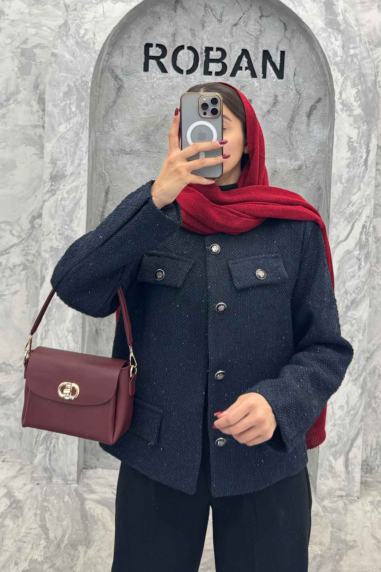 کت چهار جیب نما توییت پشمی آستردار