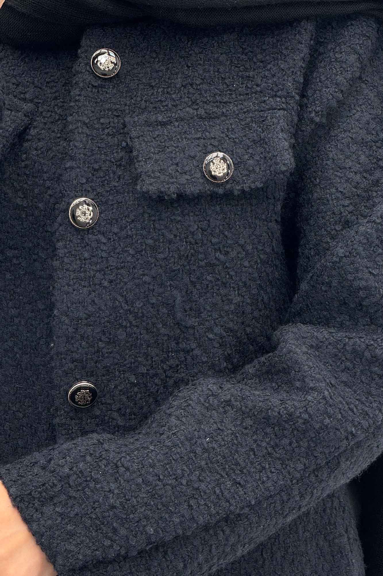 کت چهار جیب نما توییت پشمی آستردار