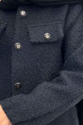 کت چهار جیب نما توییت پشمی آستردار